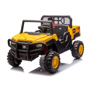 2025 License New Yellow CAT UTV Rechargeable 12V RC Ride On Electric Car Ride-on Kit Fun Toys Car For Kids